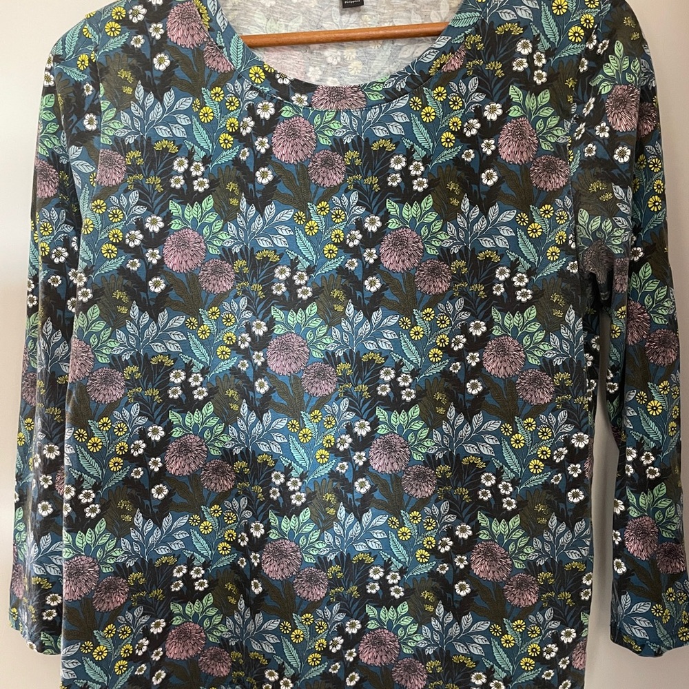 J. Crew Blue Floral Women's Blouse
